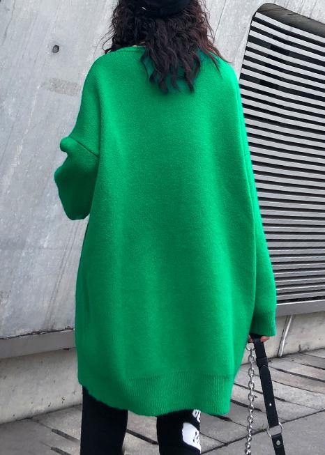 Cozy Green Print Clothes for Clothing O Neck Knitwear