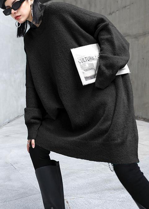 Cozy Purple Sweaters Oversized O Neck Batwing Sleeve Crane Tops