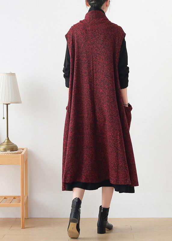 O Neck Asymmetric Sweater Weather Burgundy Oversized Sweater Dress