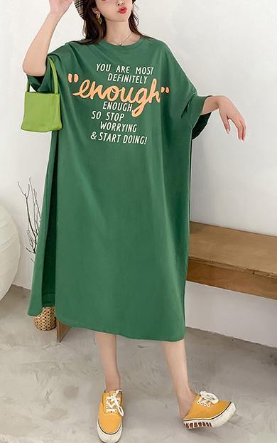 Diy Black Graphic Cotton Summer Dresses