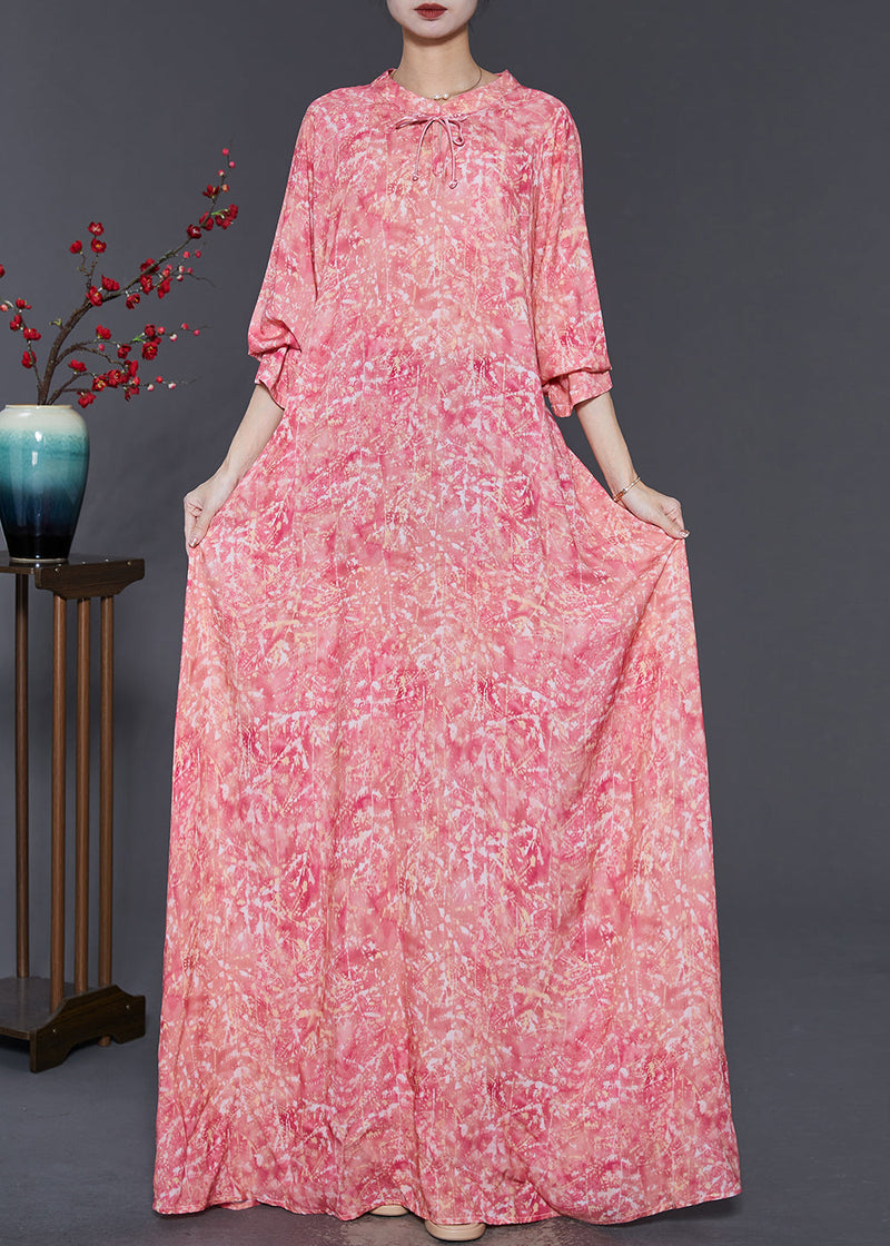 Diy Red Oversized Print Cotton Robe Dresses Summer