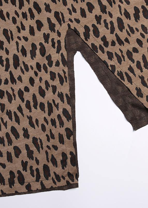 Diy Side Open Cotton Tops Inspiration Leopard Traveling Tops