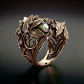 Exotic Bronze Crystal Nature Ring