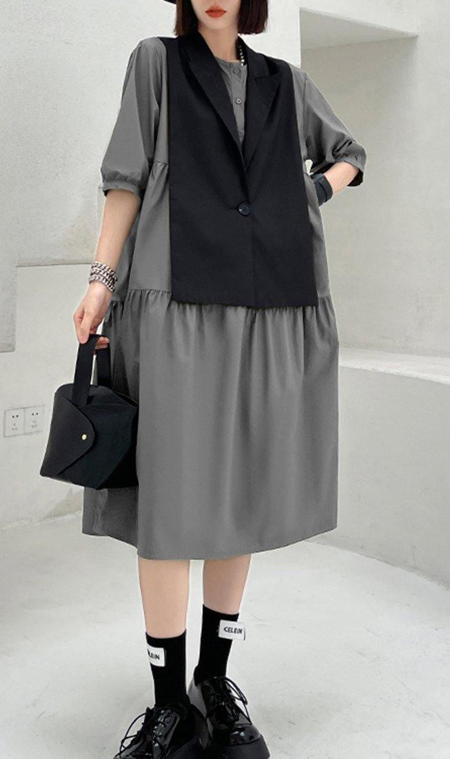 Diy Grey Cotton Summer Vacation Dresses