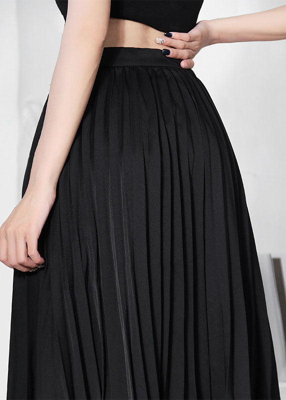 Black Asymmetrical Design Lace Patchwork Summer Skirt