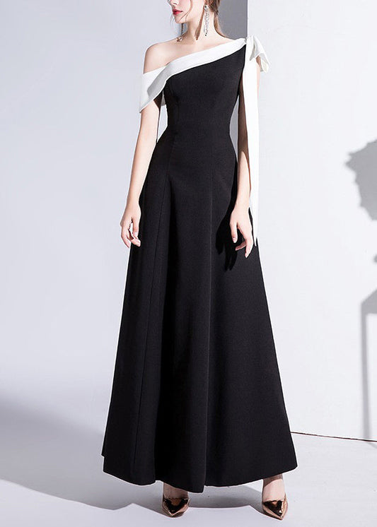 Black One Shoulder Party Dress Summer