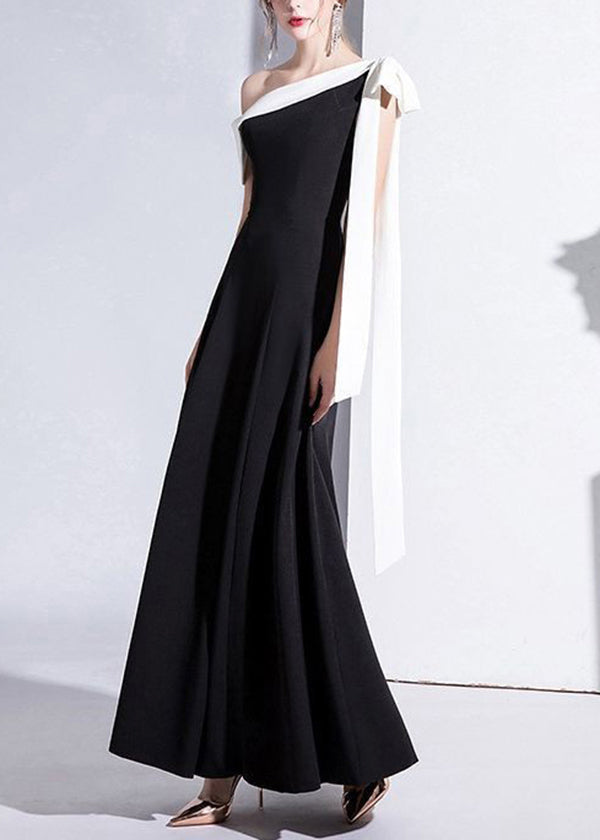 Black One Shoulder Party Dress Summer
