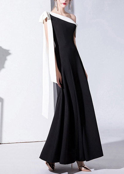 Black One Shoulder Party Dress Summer
