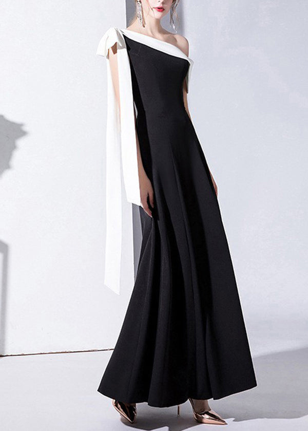 Black One Shoulder Party Dress Summer