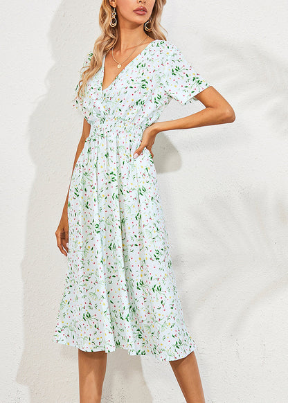 Light Blue Slim Long Dress Summer