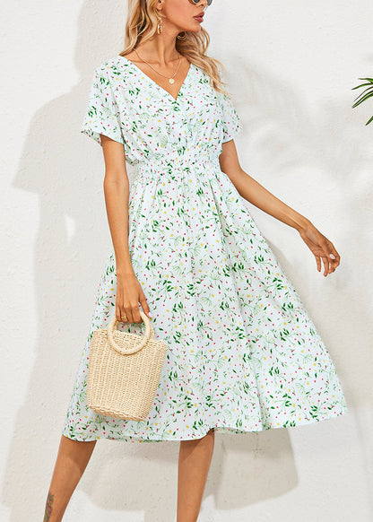 Light Blue Slim Long Dress Summer