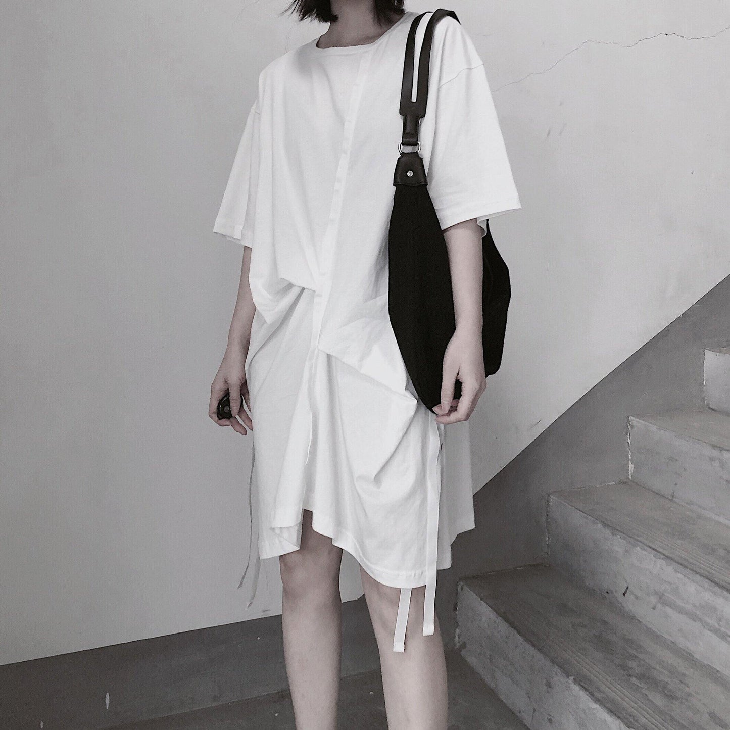 O Neck Half Sleeve Spring Tunics Wardrobes White Dress