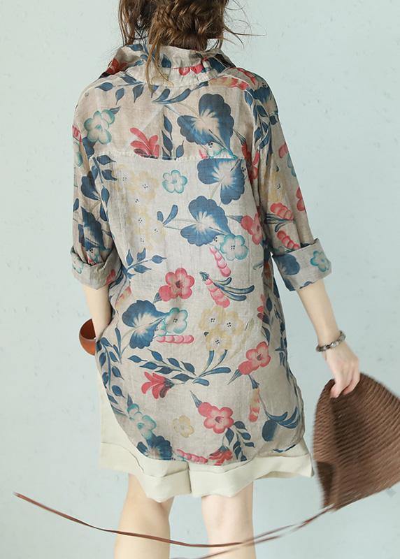 Polo Collar Cotton Long Shirts Design Blouse Summer