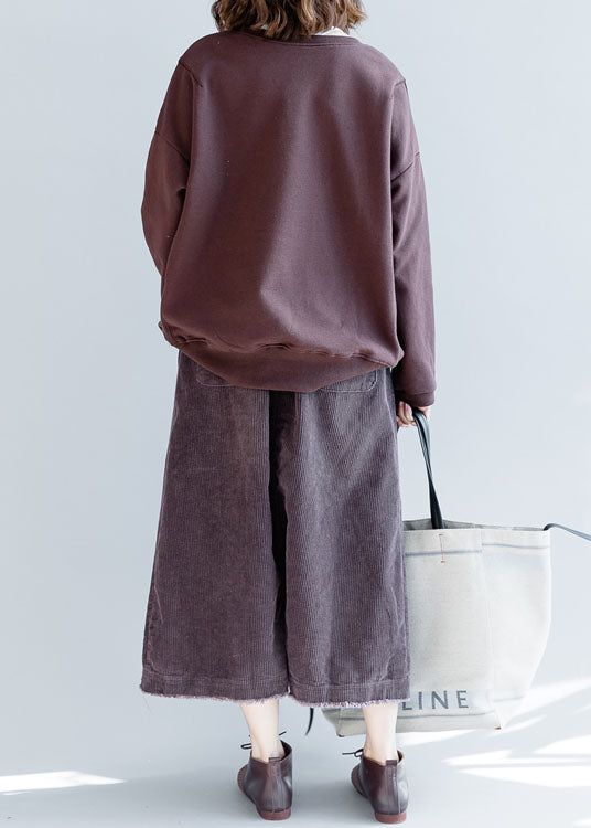 Purple Pockets Corduroy Skirt Spring