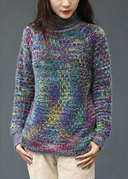 Red Turtleneck Fall Knit Sweaters
