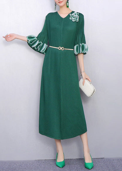 Romance Rose Dress Accent Flutter Sleeves