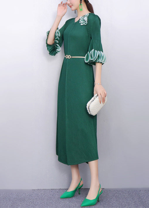 Romance Rose Dress Accent Flutter Sleeves