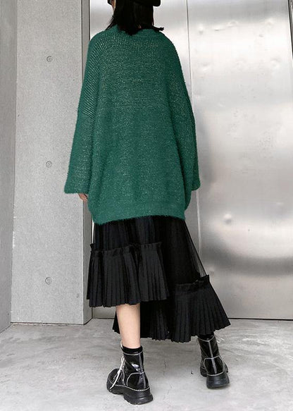 Black Cotton Quilting Skirt Layered Tunic High Waist Skirts