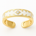 Enamel Sun Cuff Ring