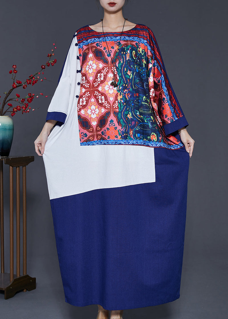 Style Original Design Patchwork Cotton Dresses Spring
