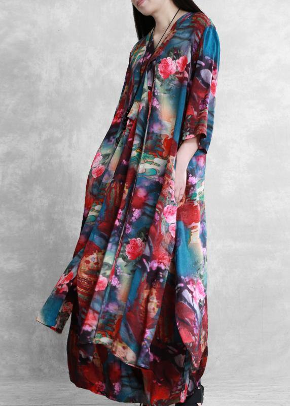Style Suit Summer Novel Literary Print Loose Two-piece