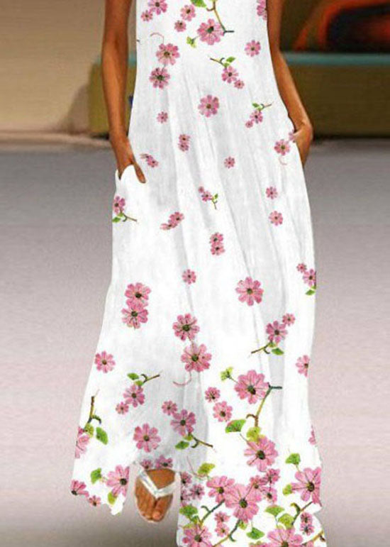 European and American Style Black V Neck Print Chiffon Dresses Sleeveless
