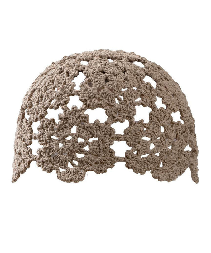 Black Hollow Out Knit Bonnie Hat