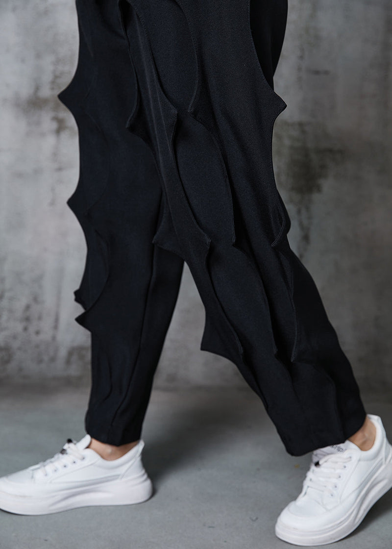 Black Original Design Cotton Pants Spring