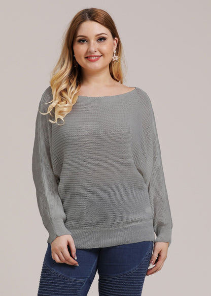 Grey O-neck Cozy Knit Sweaters Fall