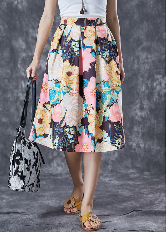 Multicolor High Waist Cotton Skirts Summer