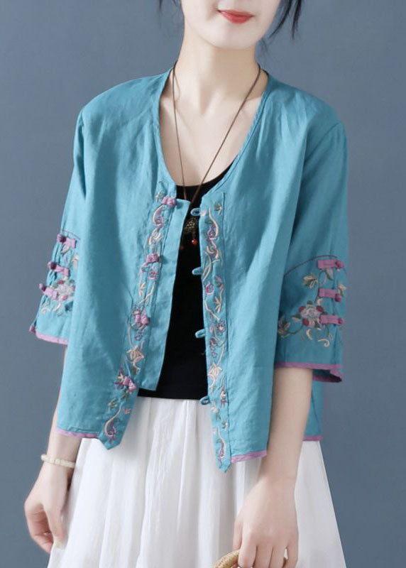 Pink Embroideried Button Shirts Half Sleeve