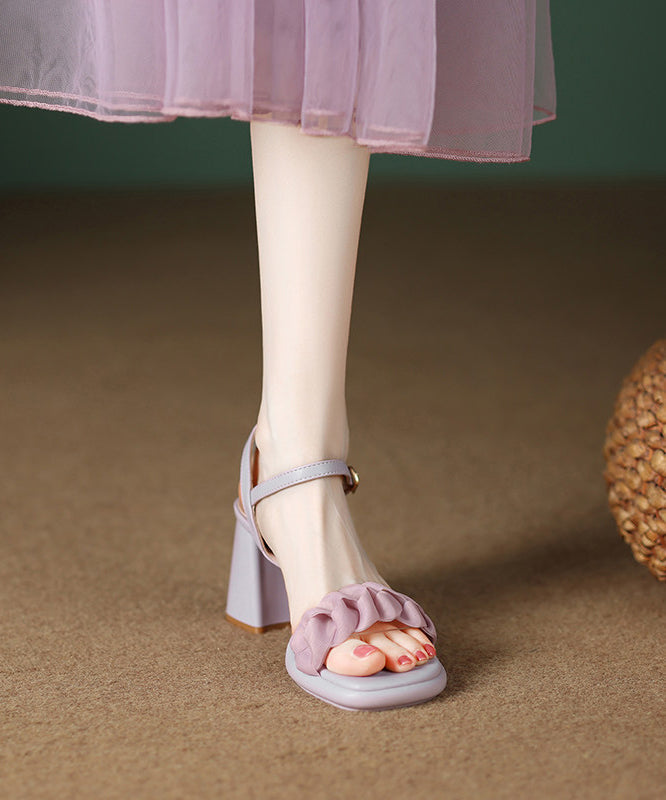 Purple Sandals Chunky Sandals