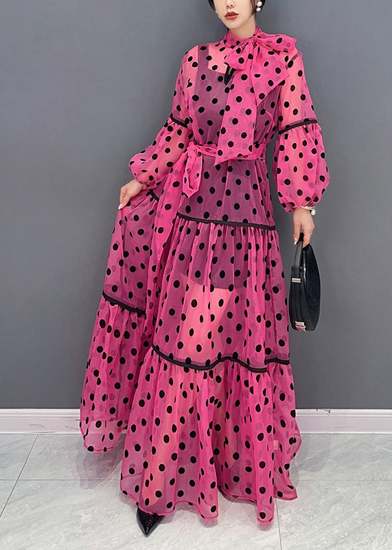 Rose Bow Wrinkled Patchwork Tulle Dress 2 Piece Outfit Fall