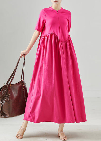 Rose Exra Large Hem Cotton Long Dresses Summer