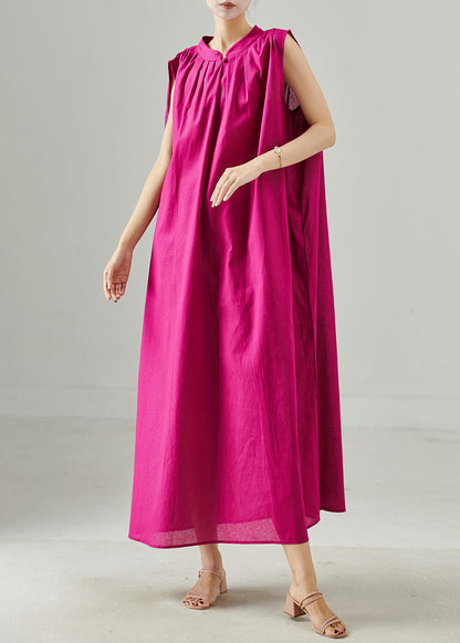 Rose Oversized Linen Party Dress Summer