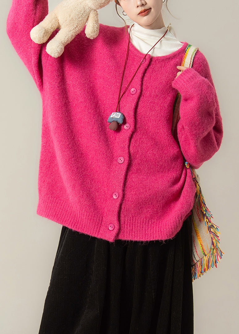 Rose Oversized Warm Knit Cardigan Winter