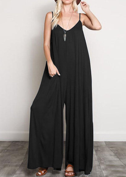 Black Strap Jumpsuit Summer