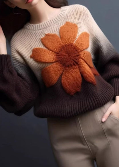 Gradient Color Cozy Knit Pullover Sweaters Spring
