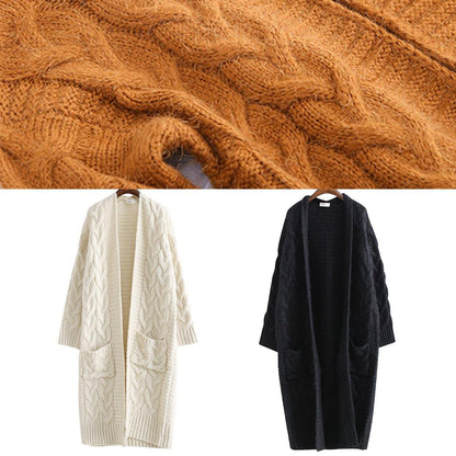 For Spring Burgundy Oversize Fall Pockets Knit Sweat Tops