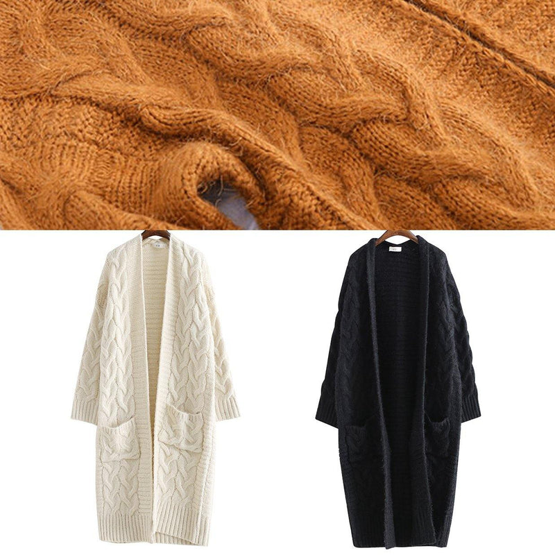 For Spring Burgundy Oversize Fall Pockets Knit Sweat Tops