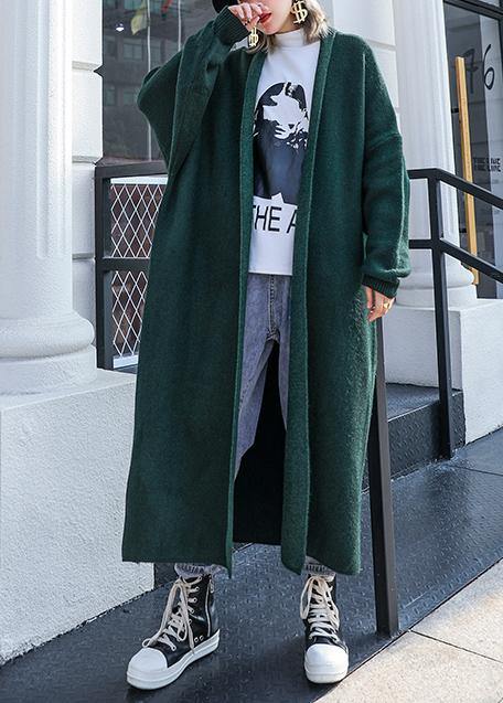 For Spring Knit Sweat Tops Fall Blackish Green Sweater Coat