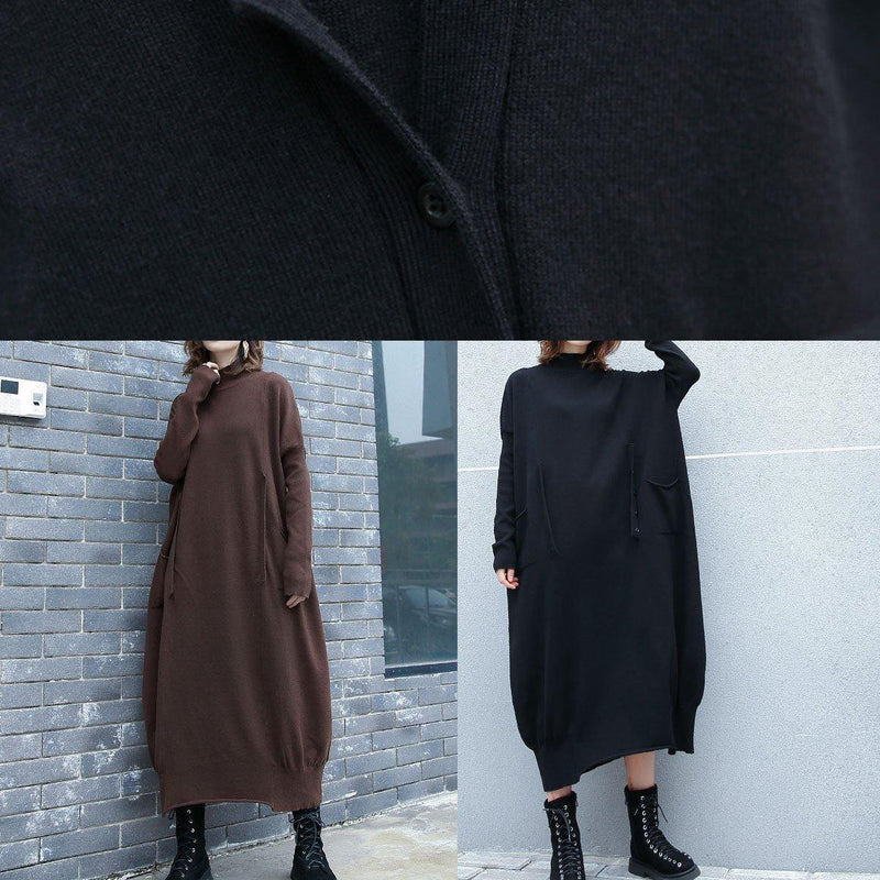 For Work Chocolate Sweater Dress Outfit Two Ways to Wear Funny Fall Knit Top