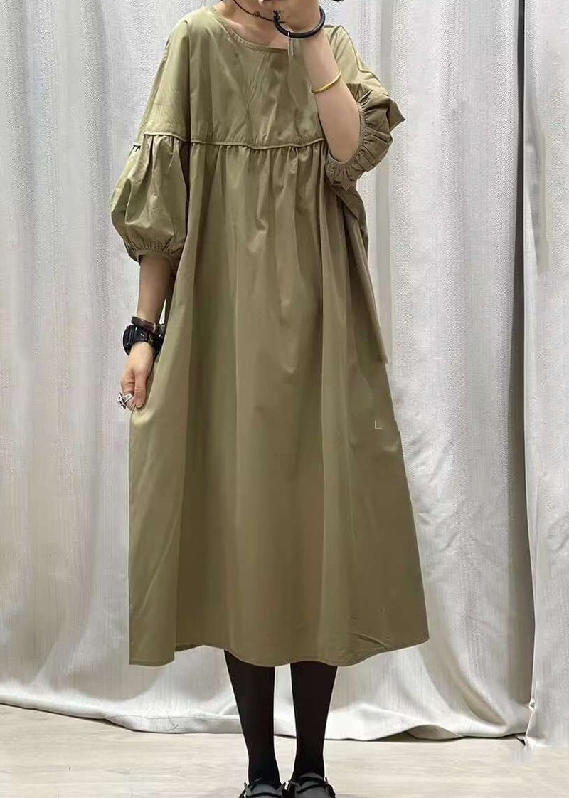 French Black O-neck Patchwork Long Dresses Summer