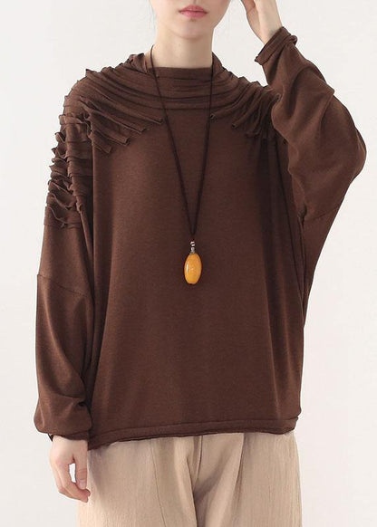 French Chocolate Long Sleeve Fall Sweater Top