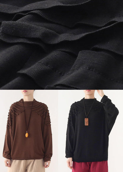 French Chocolate Long Sleeve Fall Sweater Top