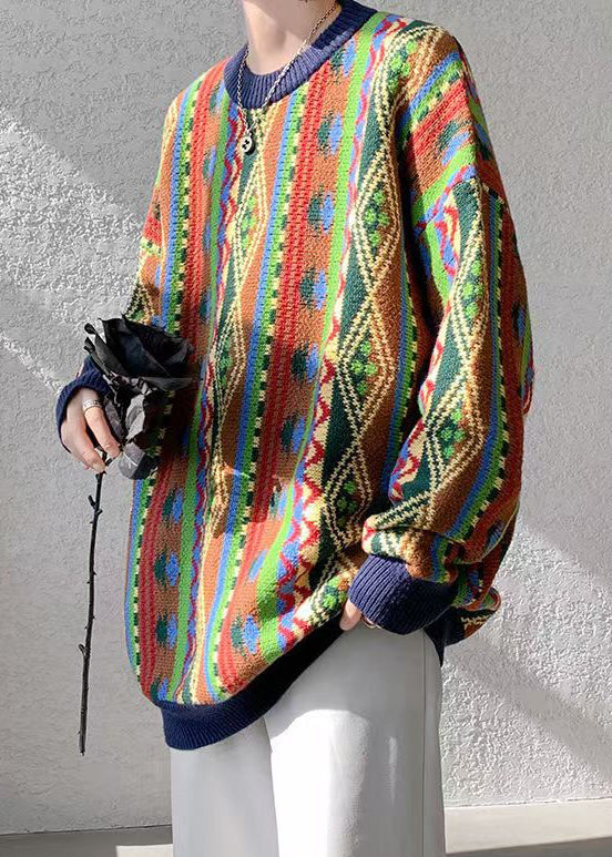 French Navy O Neck Cozy Knit Sweater Fall