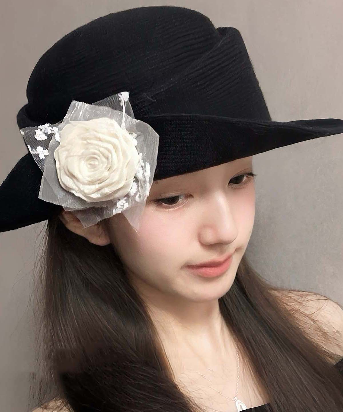 French Style Black Versatile Knit Cloche Hat