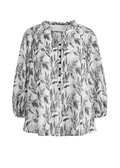 Grey Print Cotton Sets 2 Pieces Lace Up Summer