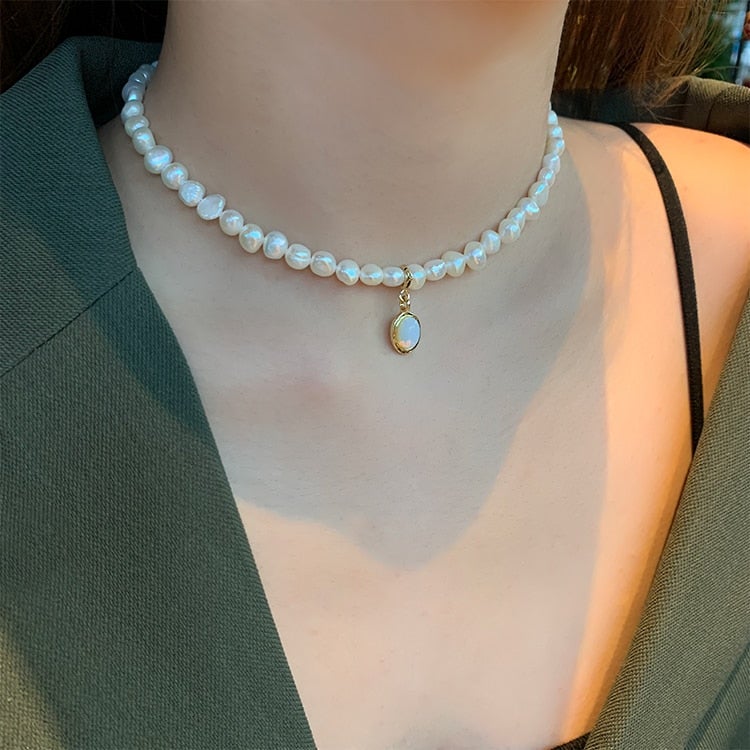 Delicate Artisan Pearl Pendant