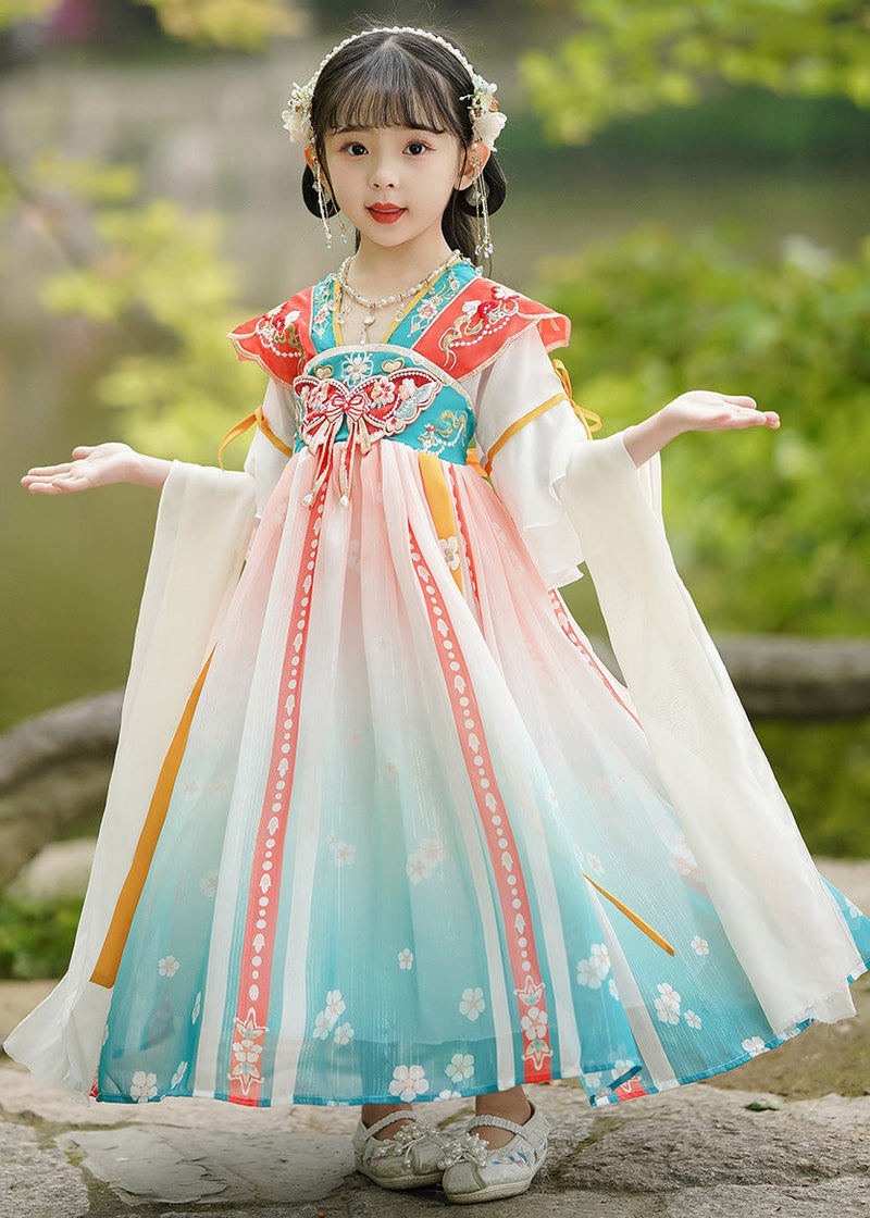 Handmade Embroideried Wrinkled Bow Maxi Dresses Half Sleeve